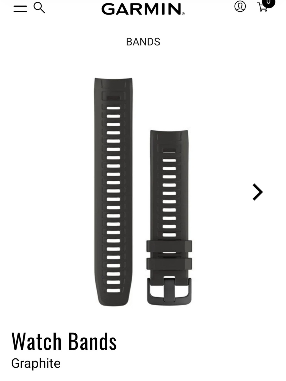 Garmin “Instinct” graphite Watch Band